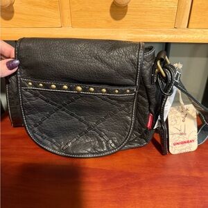 Unionbay Black Crossbody Saddle Bag NWT